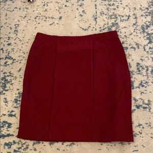 Maroon pencil skirt